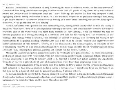 Longitudinal online diaries with dental practitioners and dental care professionals during the COVID-19 pandemic: A trajectory analysis